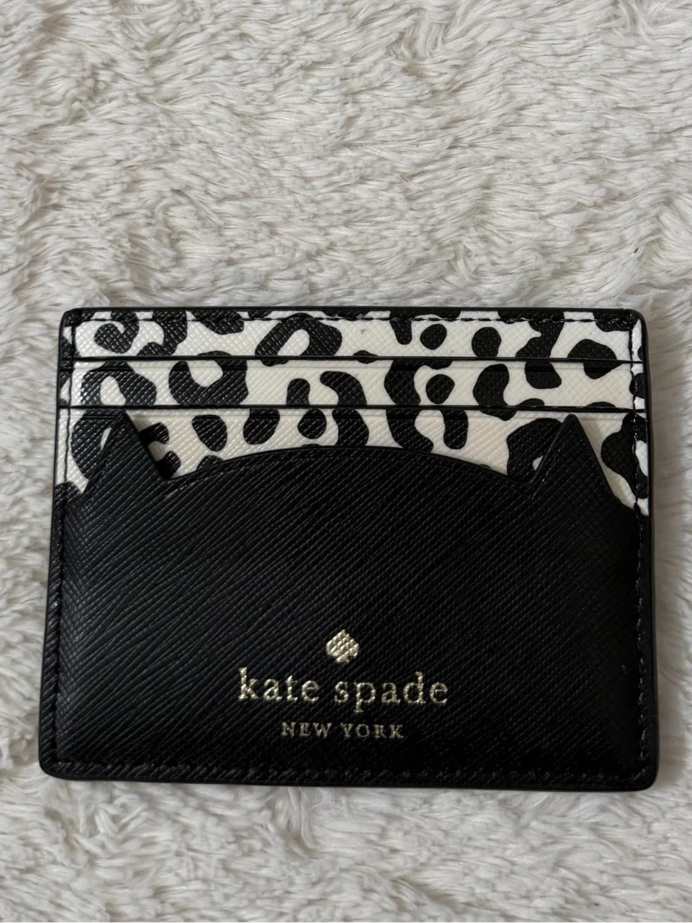 Kate Spade Meow Cat Small Slim Card Holder NWOT